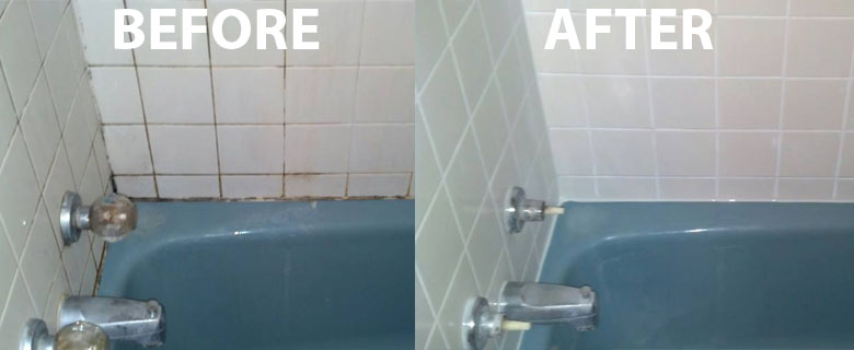 Before and after tub grouting | The Real Estate Company