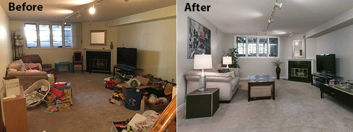 decluttering before and after | The Real Estate Company